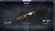 The EGO and SMite have disappointing melee cosmetics (image from Valorant store)